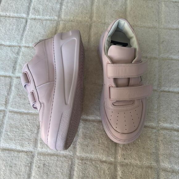 Acne studios VELCRO STRAP PLATFORM SNEAKERS pink EU 37 - Picture 2 of 8